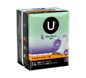 U by KOTEX® SECURITY* Thick Pads Overnight Wing