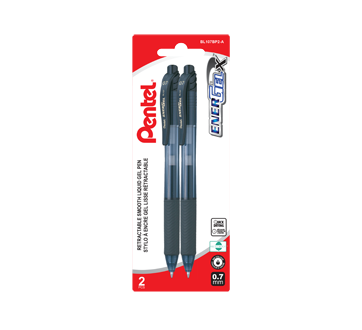 EnerGel-X Smooth Gel Pen (0.7 mm), Black, 2 units