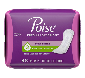 Daily Ultra Thin Incontinence Panty Liners, Very Light Flow, Regular, 48  units – Poise : Incontinence