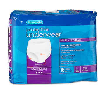 Protective Underwear, Large, 16 units – Personnelle : Incontinence
