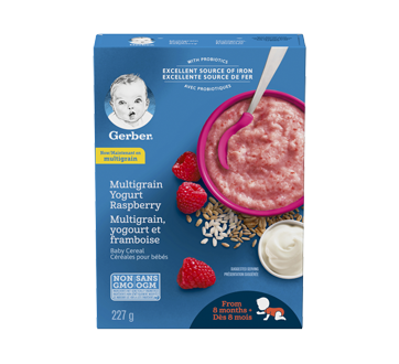 Gerber Wheat, Yogurt & Raspberry, 227 g