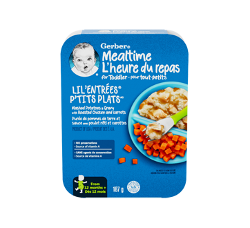 Lil'Entrées for Toddlers, Mashed Potatoes & Gravy with Roasted Chicken, 187 g