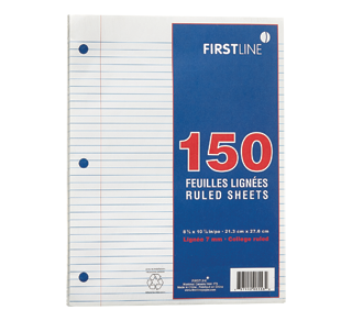 Ruled Paper, 150 units