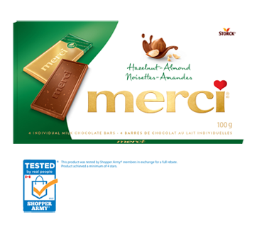 Image 2 of product Merci - Chocolate Bars, Hazelnut-Almond, 100 g