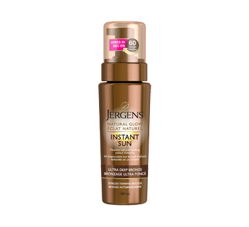 Natural Glow Instant Sun Sunless Tanning Mousse Ultra Deep Bronze, 180 ml