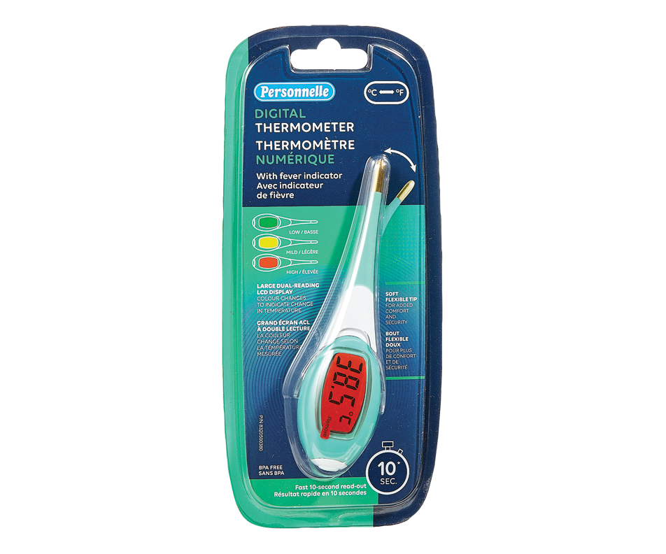 Digital Thermometer, 1 unit Personnelle Diagnostic Device Jean Coutu