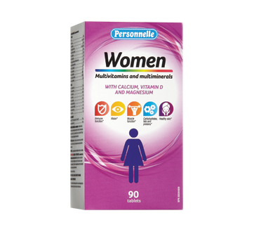 Multivitamins & Multiminerals for Women, 90 units – Personnelle : Adults  Multivitamins