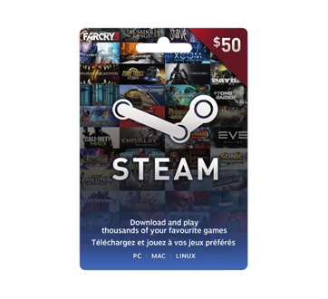carte steam $50 Steam Gift Card, 1 unit – Incomm : Game cards | Jean Coutu