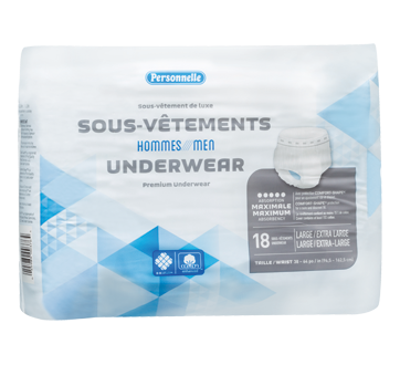 Underwear, Large-X-Large, 18 units – Personnelle : Incontinence