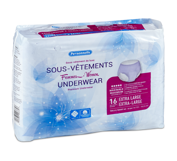Underwear, Extra-Large, 16 units – Personnelle : Incontinence