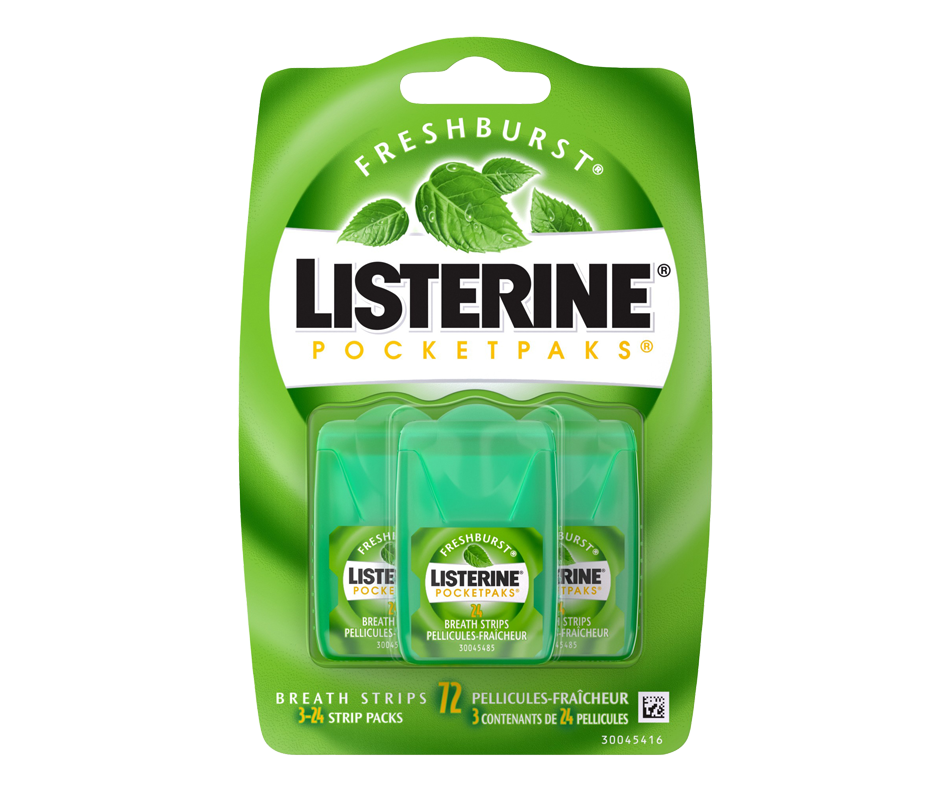 Pocketpaks Breath Strips, Fresh Burst, 72 Units – Listerine : Mouthwash 