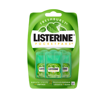 Pocketpaks Breath Strips, Fresh Burst, 3 x 24 units – Listerine ...