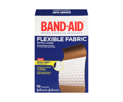 Flexible Fabric Adhesive Bandages Extra Large, 10 units – Band-Aid ...