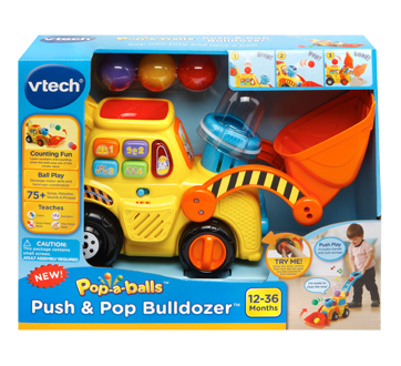 Image 4 of product Vtech - Pop-a-Balls Push & Pop Bulldozer, 1 unit