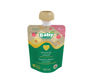 Plus 3g Protein Organic Baby Food, 128 ml, Banana, Fig, Oatmeal and Greek Yogurt