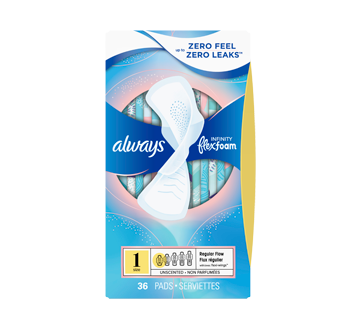 Infinity Pads with Wings, Size 1, 36 units – Always : Pads and cup