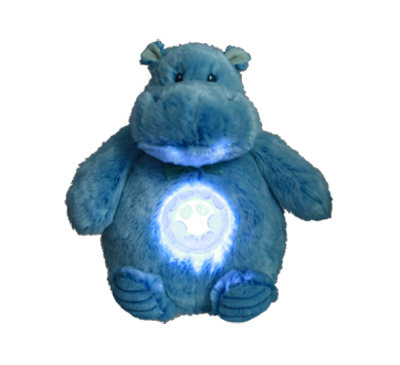 blue stuffed hippo