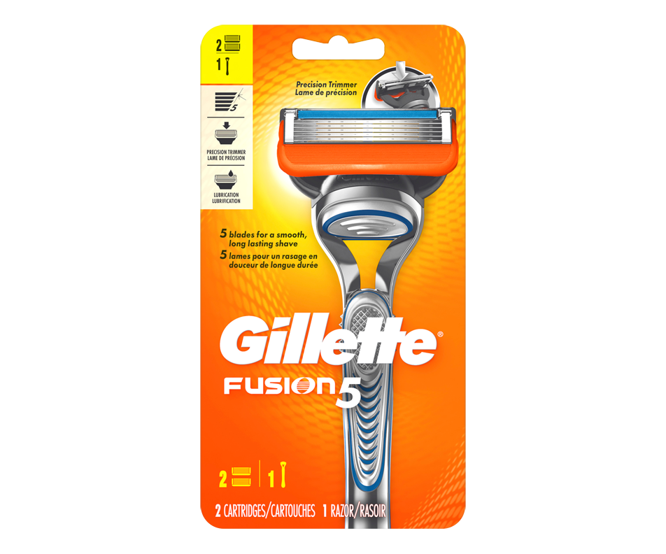 Fusion5 Men's Razor Handle + Blade Refills, 1 Unit – Gillette : Manual ...