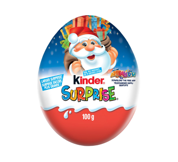 Kinder Surprise Chocolate Eggs Christmas-themed with Santa Claus