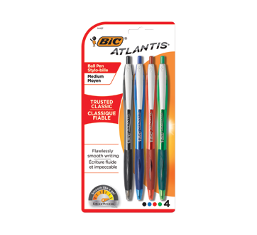 Atlantis Retractable Ball Pen, 4 units