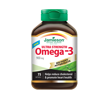 No Fishy Aftertaste Ultra Strength Omega-3, 75 units