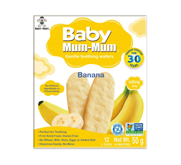 Baby Mum-Mum Gentle Teething Wafers, Banana, 24 units