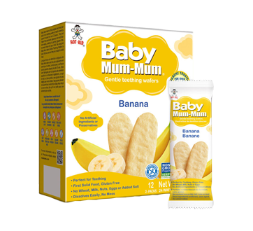 Image 2 of product Hot-Kid - Baby Mum-Mum Gentle Teething Wafers, Banana, 24 units