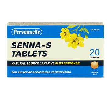 Senna-S Tablets, 20 units - Personnelle : Tablet | Jean Coutu