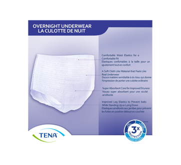 Overnight Incontinence Underwear Absorbency, Large, 11 units