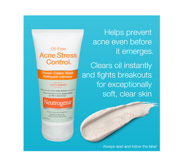 Image 5 of product Neutrogena - Oil-Free Acne Stress Control Power-Cream Wash, 177 ml