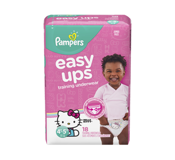 Easy Ups Training Underwear for Girls, Size 6, 4T-5T, 18 units