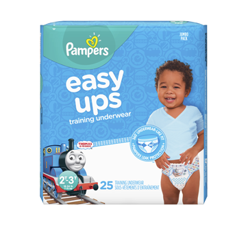 Easy Ups Training Underwear for Boys, Size 4, 2T-3T, 25 units – Pampers : Training  pants