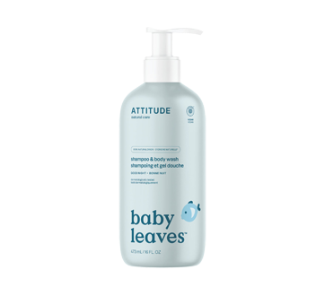 Baby Leaves 2-In-1 Natural Shampoo and Body Wash, Almond Milk, 473 ml