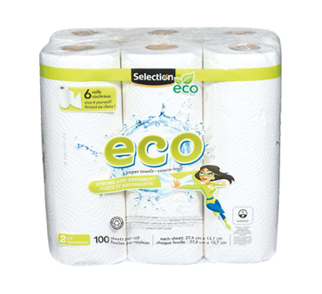 Selection Eco Paper Towell, 6 units