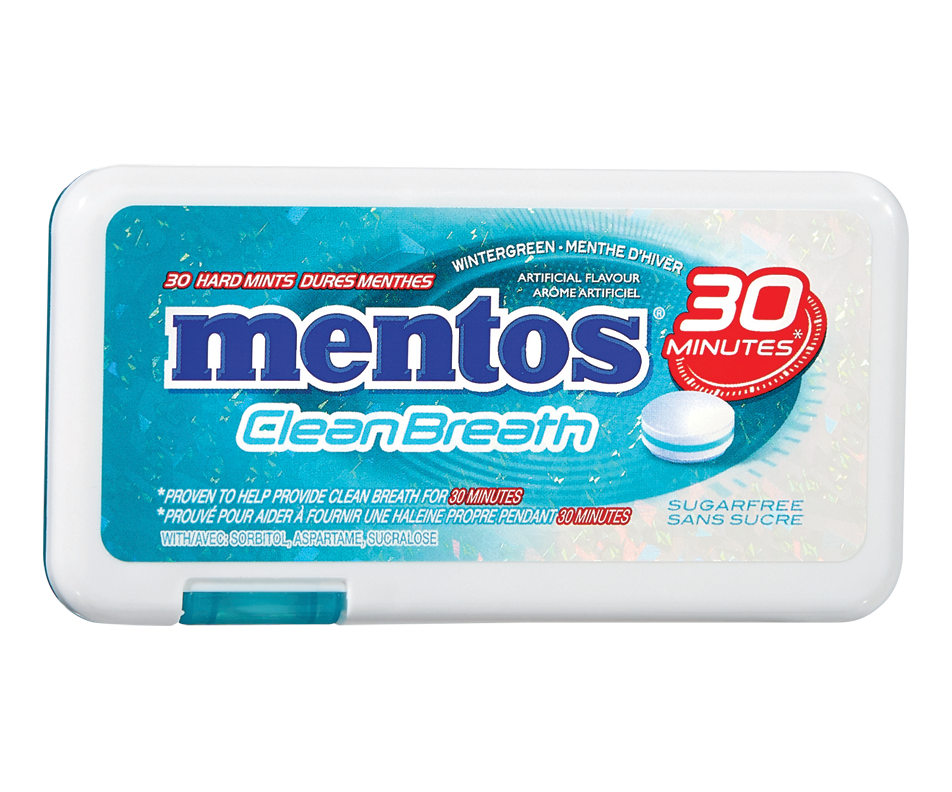 Mentos Clean Breath, Wintergreen, 30 units – Mentos : Candy | Jean Coutu