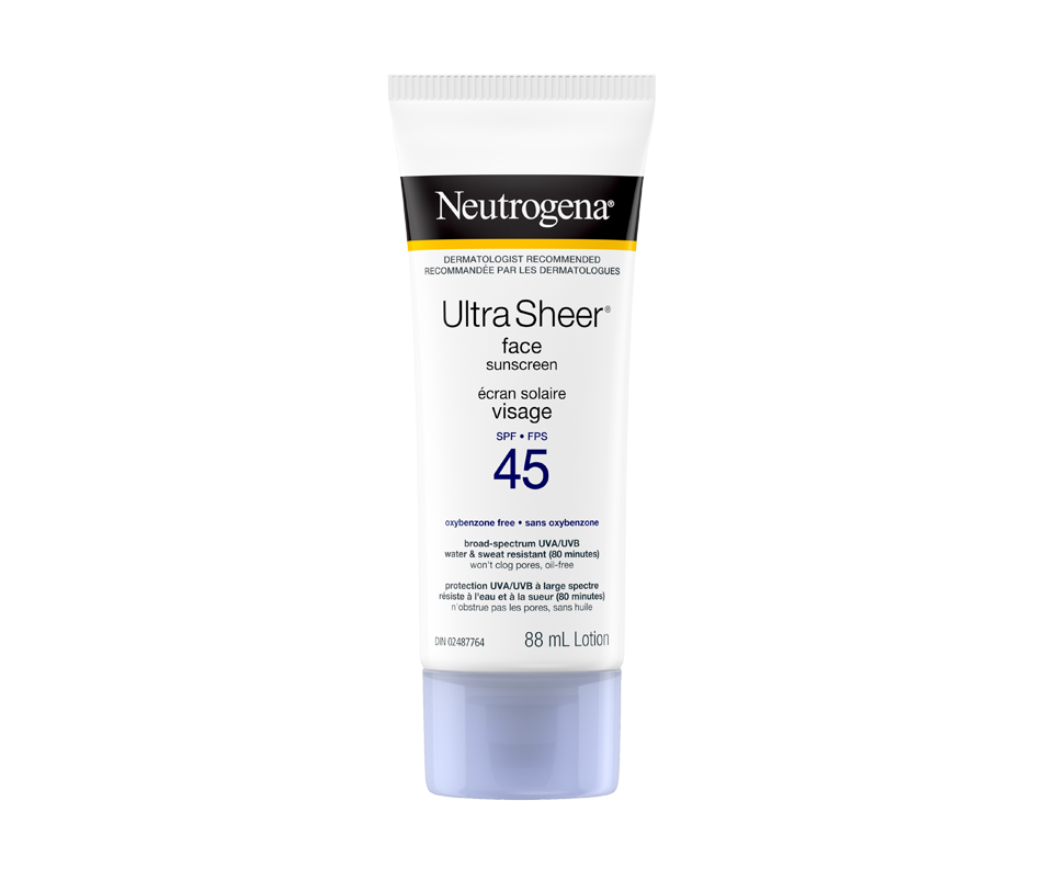 Ultra Sheer Face Sunscreen SPF 45, 88 ml – Neutrogena : Sunscreen ...