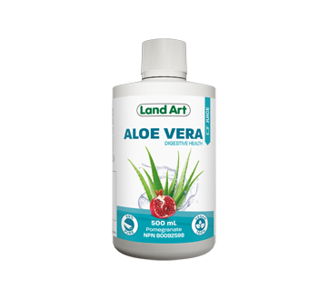 Aloe Vera Digestive Health Juice Natural Pomegranate Flavor 500 ml Land Art Jean Coutu