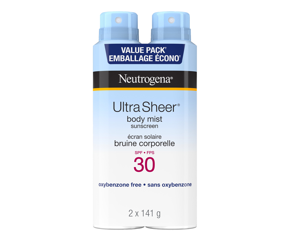 Ultra Sheer Body Mist Sunscreen Spray Spf 30 Dual Pack 2 X 141 G Neutrogena Sunscreen