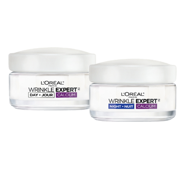 Wrinkle Expert Anti-Wrinkle Day & Night Moisturizers 55+ with Calcium, 2 x 50 ml