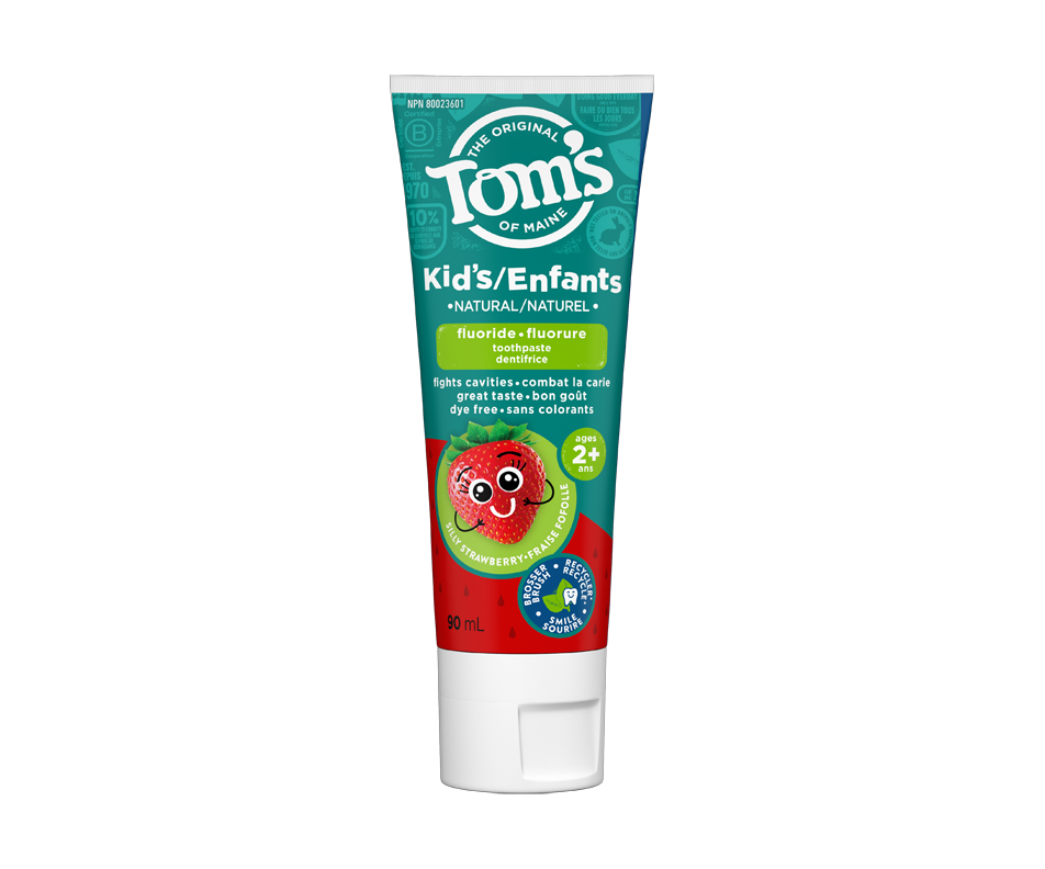 Fluoride Children's Toothpaste, 90 ml, Silly Strawberry – Tom's of ...