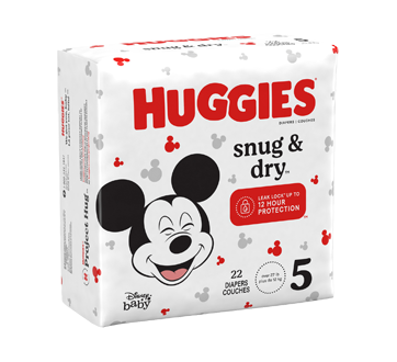 Snug & Dry Baby Diapers, Size 5, 22 units – Huggies : Diaper