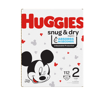 Snug Dry Diapers 112 Units Size 2 Huggies Diaper Jean Coutu