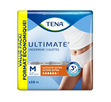 Ultimate Protective Incontinence Underwear Absorbency, Medium, 28 units –  Tena : Incontinence