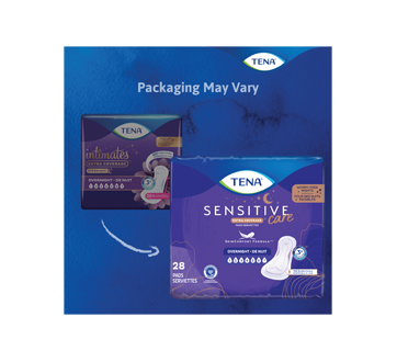 Tena Sensitive Care Extra Coverage Overnight Incontinence Pads, 45