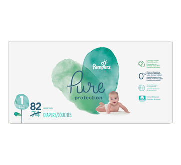 Pure Protection Newborn Diapers, Size 1, 82 units – Pampers : Diaper