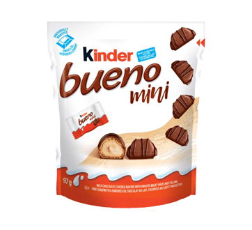 Bueno Mini Milk Chocolate and Hazelnut Cream Candy Bars, 97 g