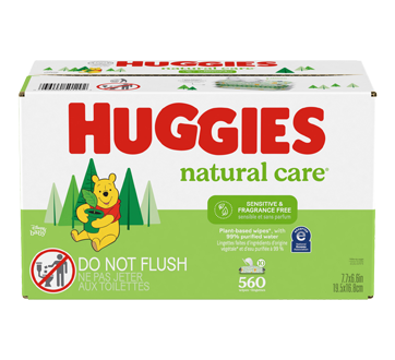 Lingettes bébé Huggies Pack de 3 - - NATURAL CARE - Lingette bébé
