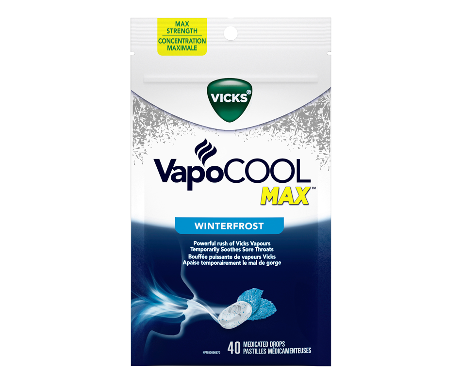 VapoCool Max Medicated Drops, Winterfrost, 40 units – Vicks : Lozenge ...