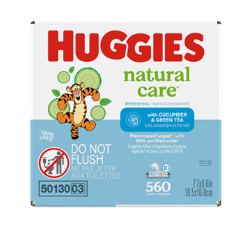 Image 4 of product Huggies - Natural Care Refreshing Baby Wipes, Scented, 560 units