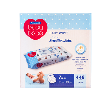 Sensitive Skin Baby Wipes, 448 units